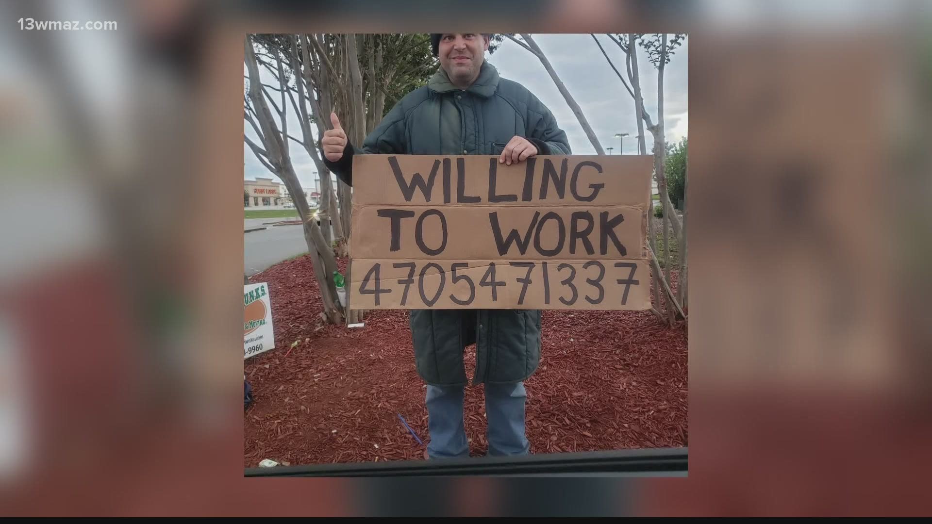 People in Warner Robins are trying to help a homeless man get back on his feet.