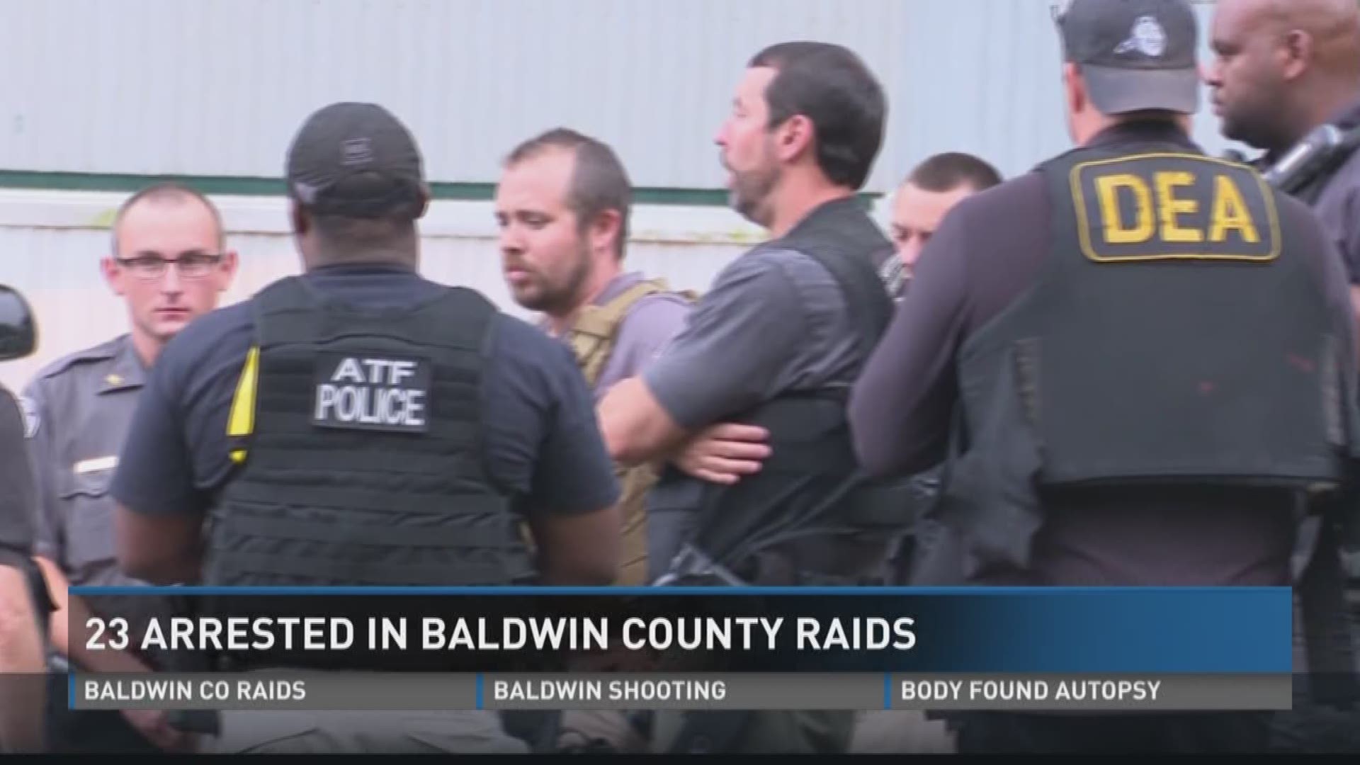 23 Arrested in Baldwin County drug, gang activity, weapons raids