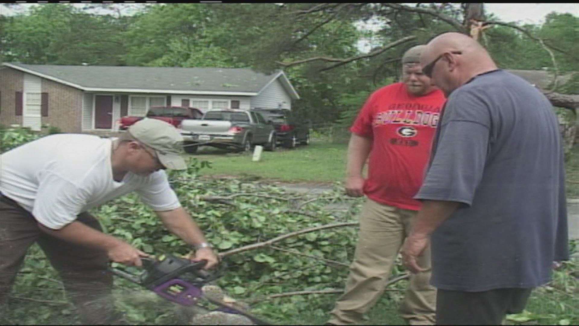 Archive Video: Business damaged by Bibb Co. 2008 Mother's Day tornado