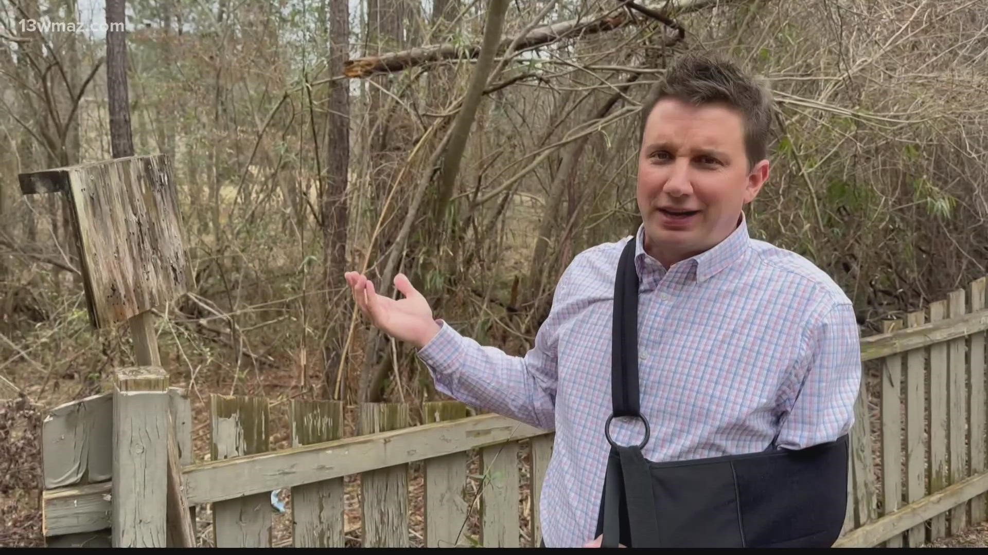 Chief Meteorologist Ben Jones shares his story on his backyard injury and how to safely clear storm debris