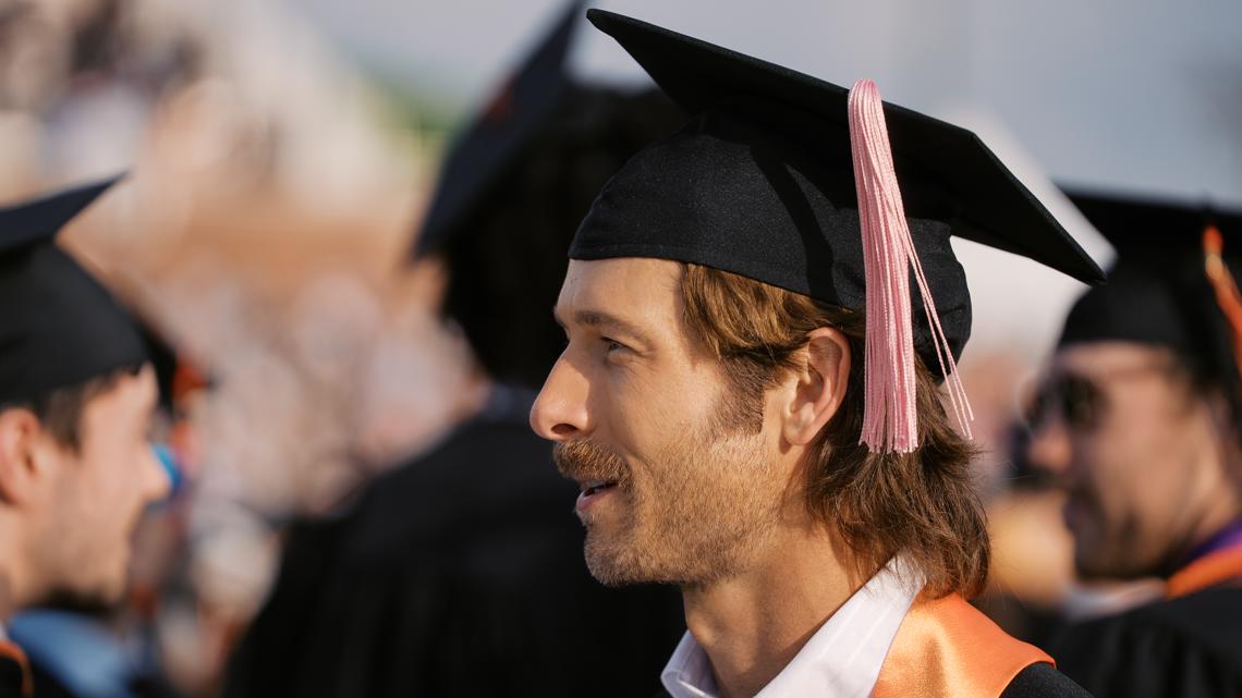 Actor Glen Powell's surprise appearance at Mercer University's graduation: Here's the backstory