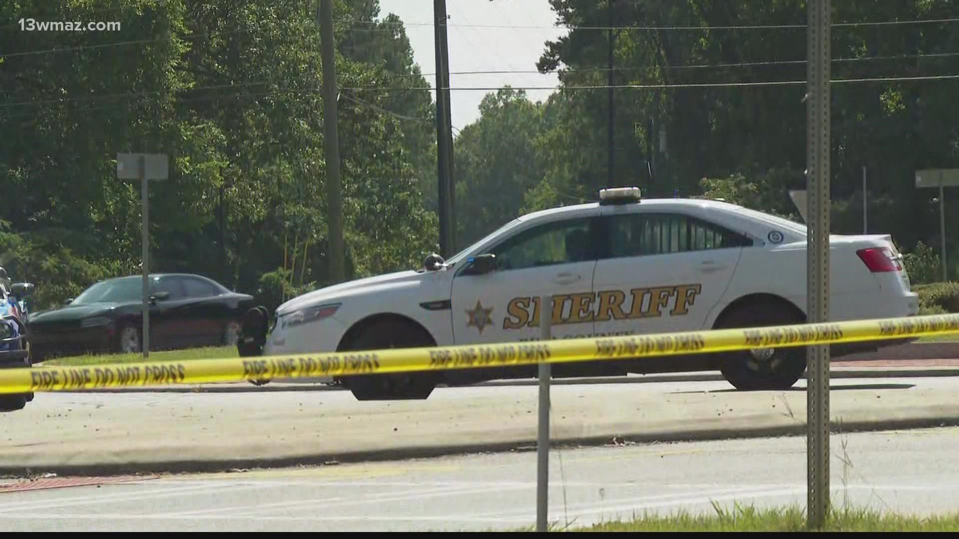 Multiple law enforcement officers are on the lookout trying to find whoever fired shots at two Bibb County deputies Monday afternoon.