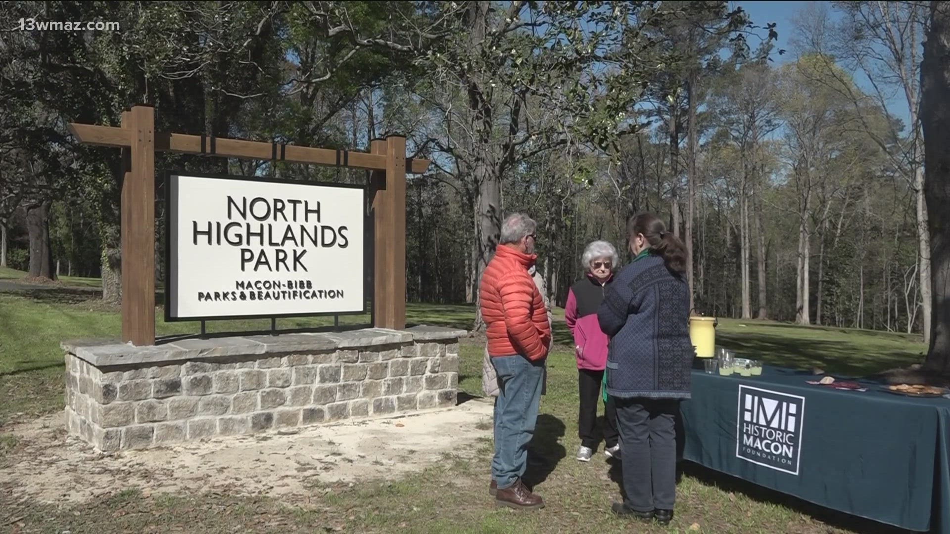 It took one year to complete the park with swings, a basketball court and a walking trail.