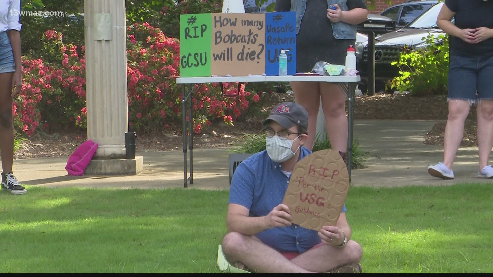 Friday, the United Campus Workers of Georgia held a protest on campus to criticize how the state has handled the pandemic.
