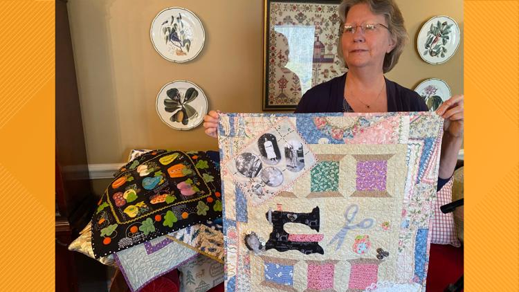 Quilters prepare to display their work at the 2022 Heart of Georgia Quilt Show