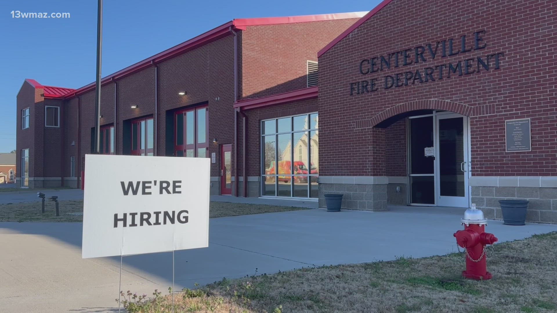 Centerville's one and only fire department has three firefighter positions open-- and you can become certified as a first responder, if you're hired!