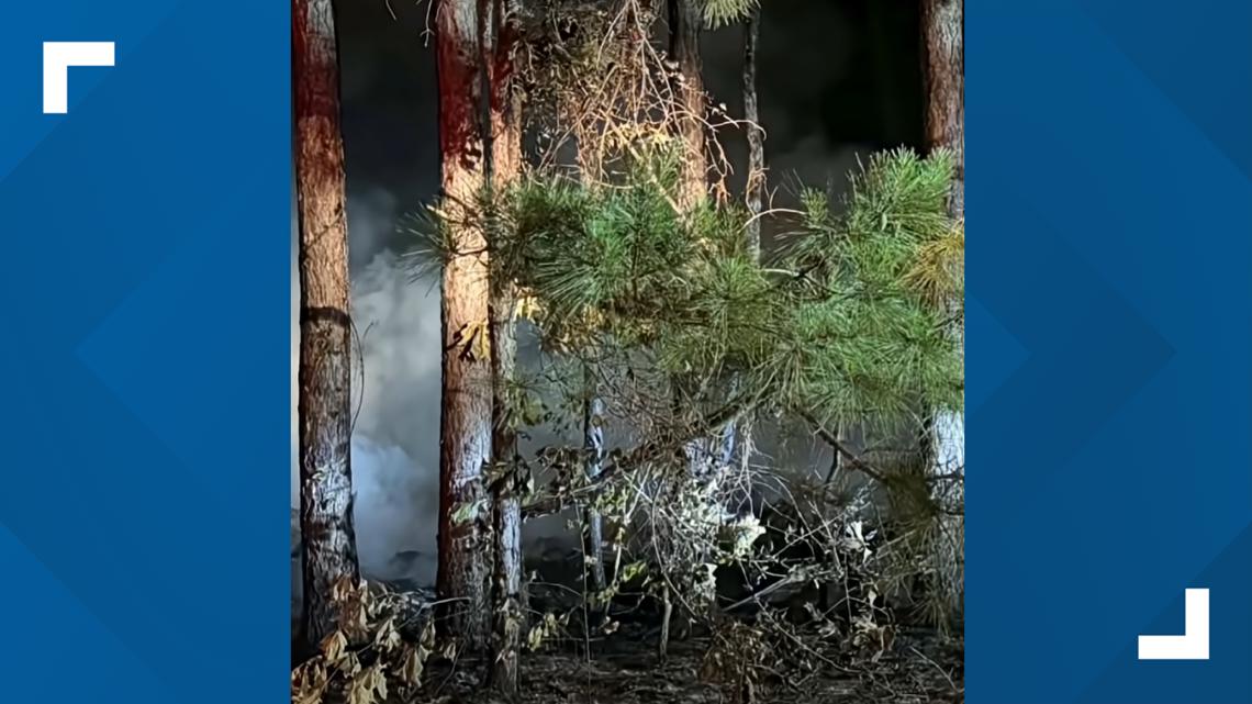 There was an illegal burn on Mt. Carmel Church Road, and firefighters found the Mt. Carmel Church "on the ground" when they got there.