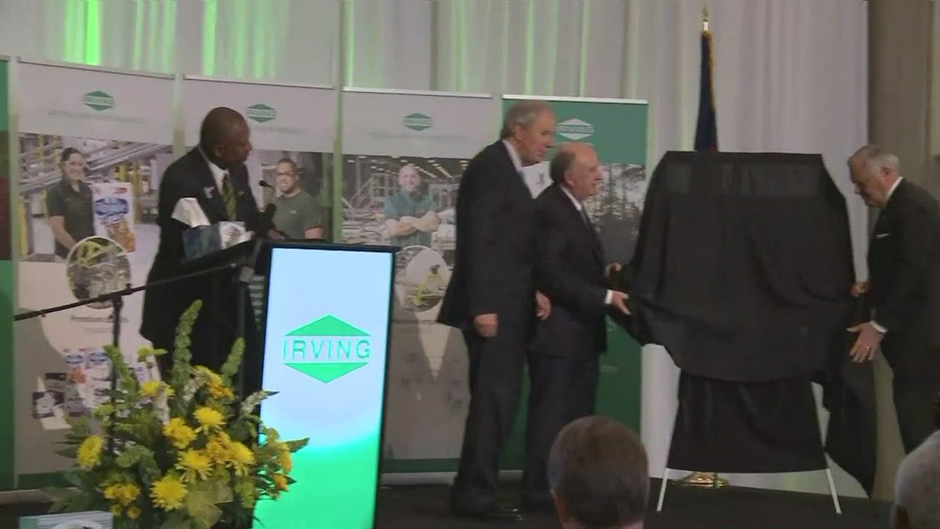 Gov. Nathan Deal in Macon on Wednesday during the announcement at Terminal Station that Irving Consumer Products is building a $400 million plant here bringing 200 permanent jobs.