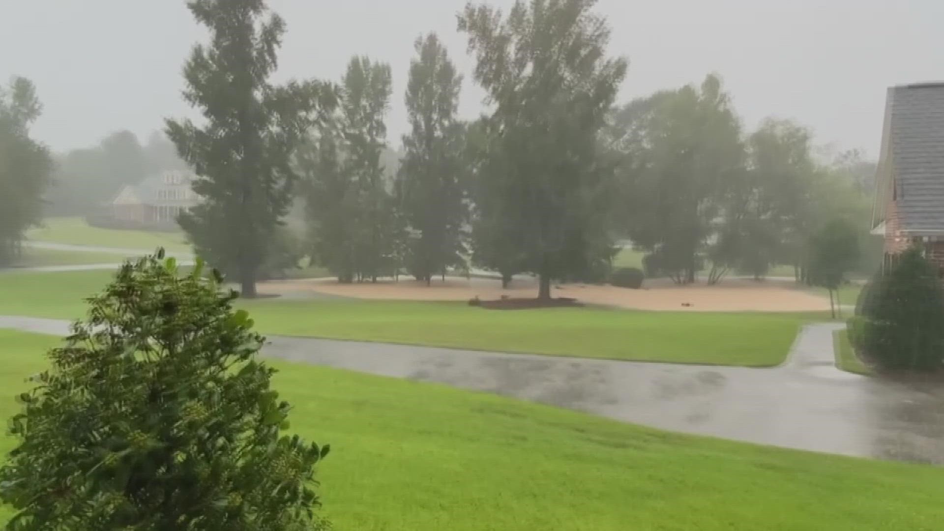 With more on-and-off heavy rain on the way Wednesday, flash flooding will be possible. This is video submitted by Tiffany Bryant Harvey in Macon.
