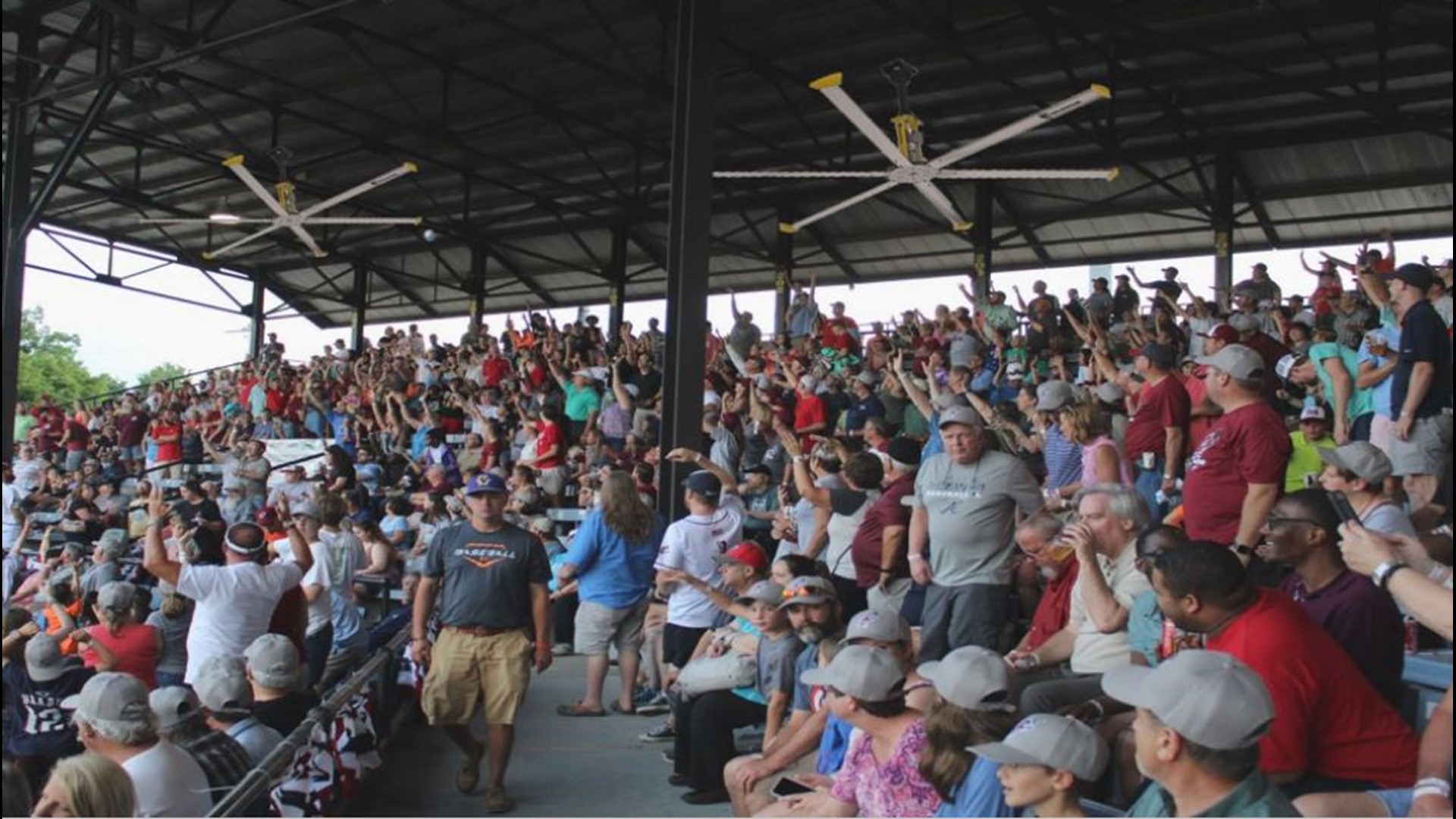 The Macon Bacon leases the ballpark from the county for $50,000 a year. The organization is asking the county to pull the funds for the fans from their rent money.