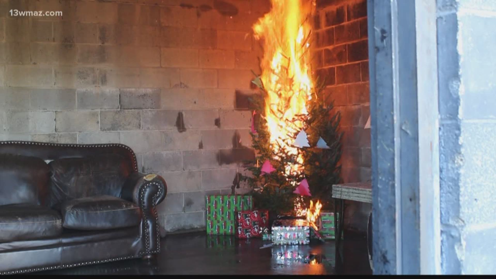 The Macon-Bibb fire department hosted a demonstration to show how fast real, live Christmas trees can go up in flames, if not watered daily.