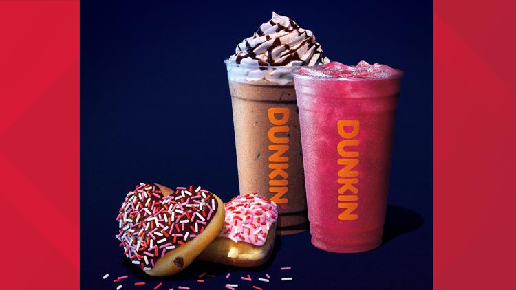 Dunkin' offering new menu items and promos for Valentine's Day