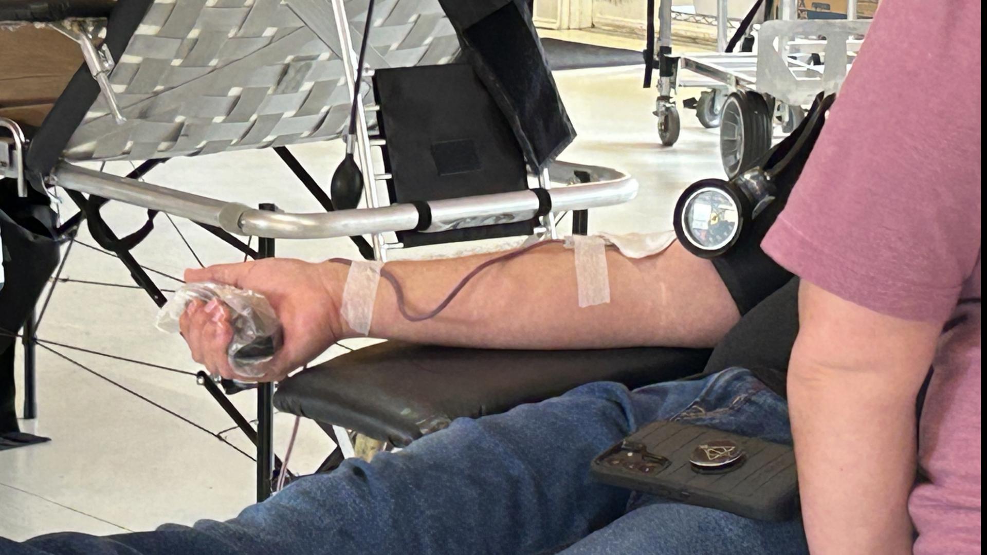 Over 40 people signed up to donate blood, and even more showed up.