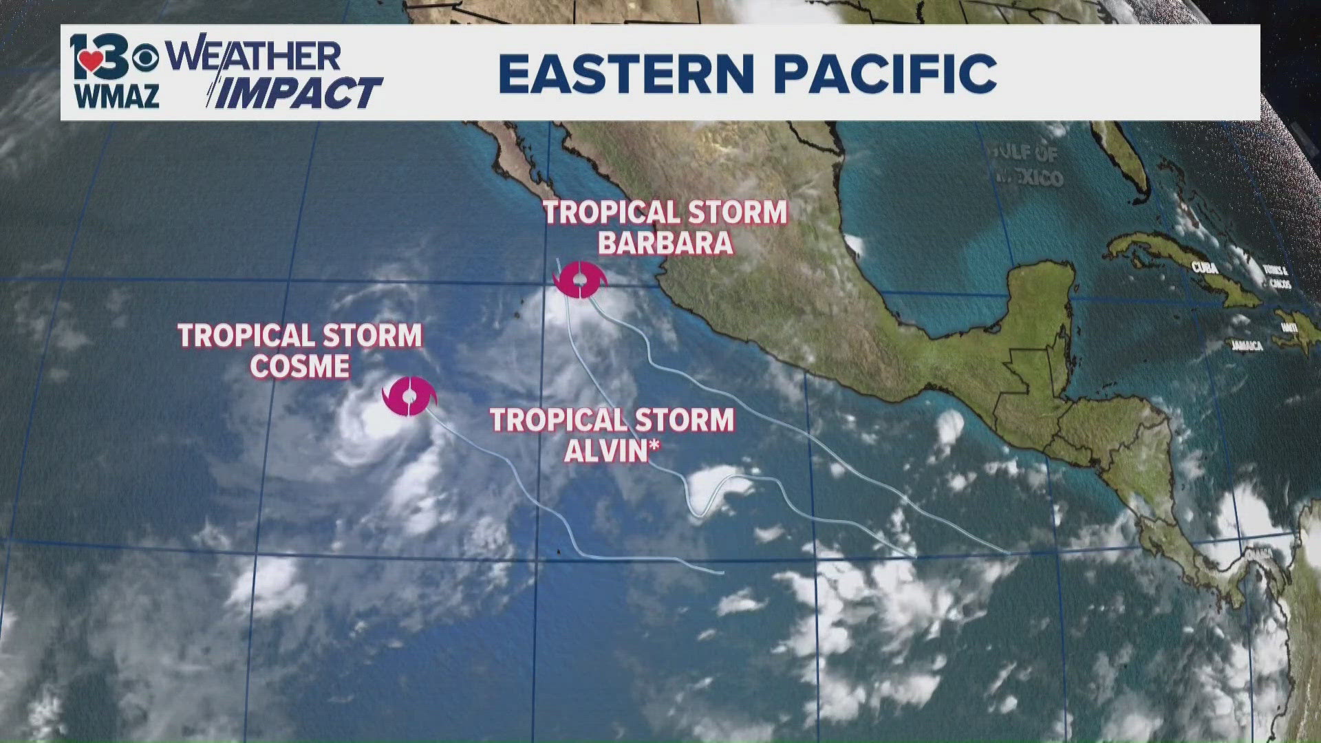 The Atlantic has been off to a quiet start, but several named storms have formed in the Eastern Pacific.