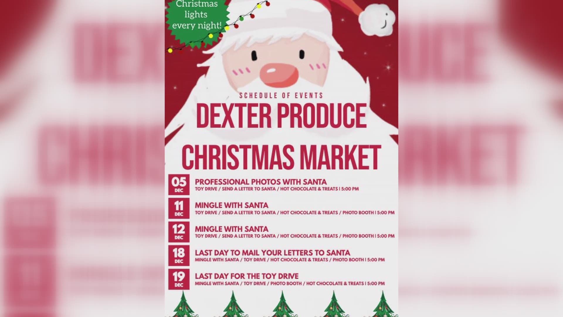 The owner of Dexter Produce hopes market visitors will bring a toy to help them spread that Christmas cheer to those in need