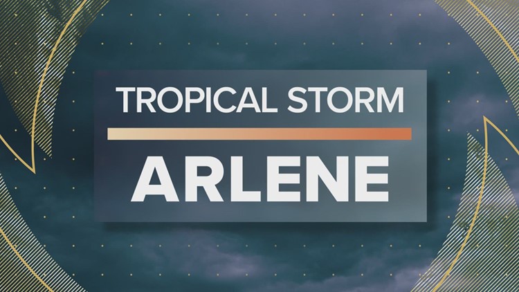 Tropical Storm Arlene forms in the Central Gulf