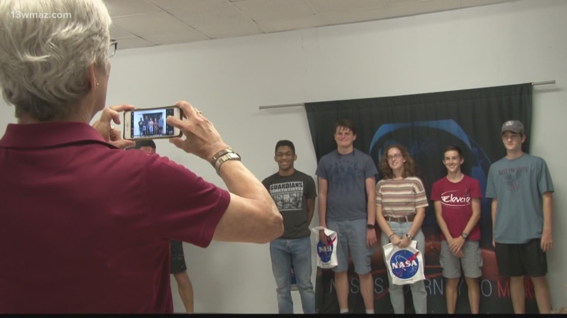July 20 marks the anniversary of the Apollo 11 moon landing, and in theme with the day, teenagers at the Museum of Aviation's Space and Innovation Center took their own trip to space at the Museum of Aviation.
