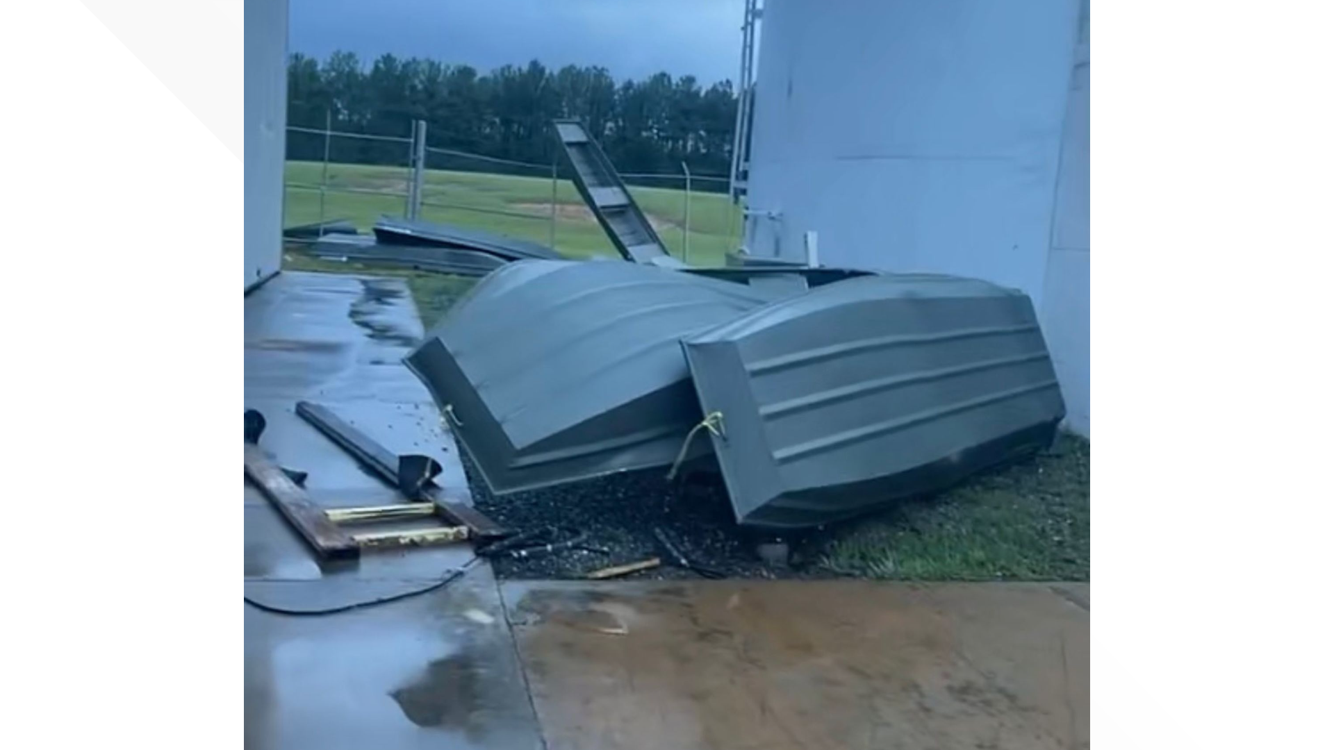 Severe weather causes damage at Academy Sports Distribution Center in