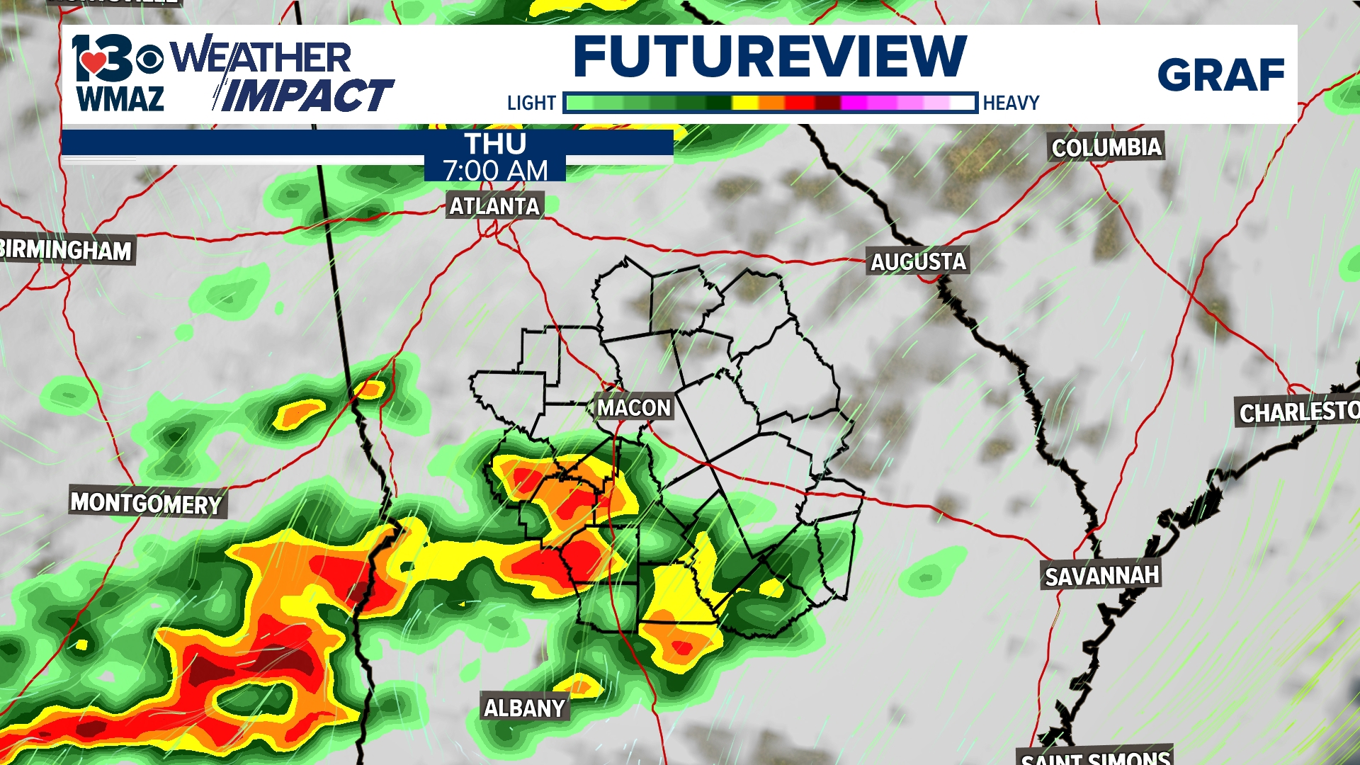 Weather Impact Alert | Heavy showers and storms will move in overnight ...
