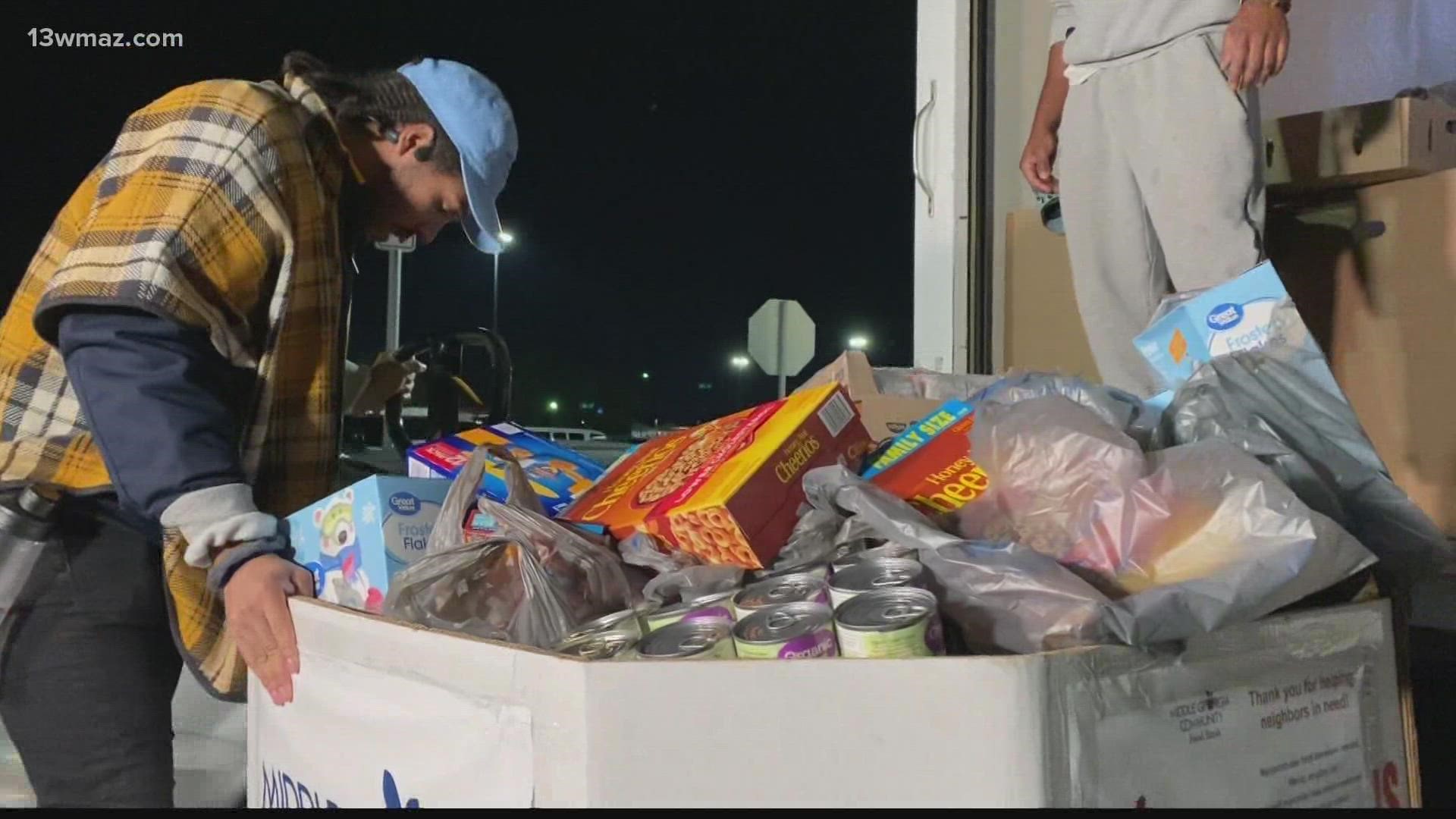 Folks across Central Georgia had a chance to donate nonperishable food at two Walmart locations in Macon and Warner Robins.