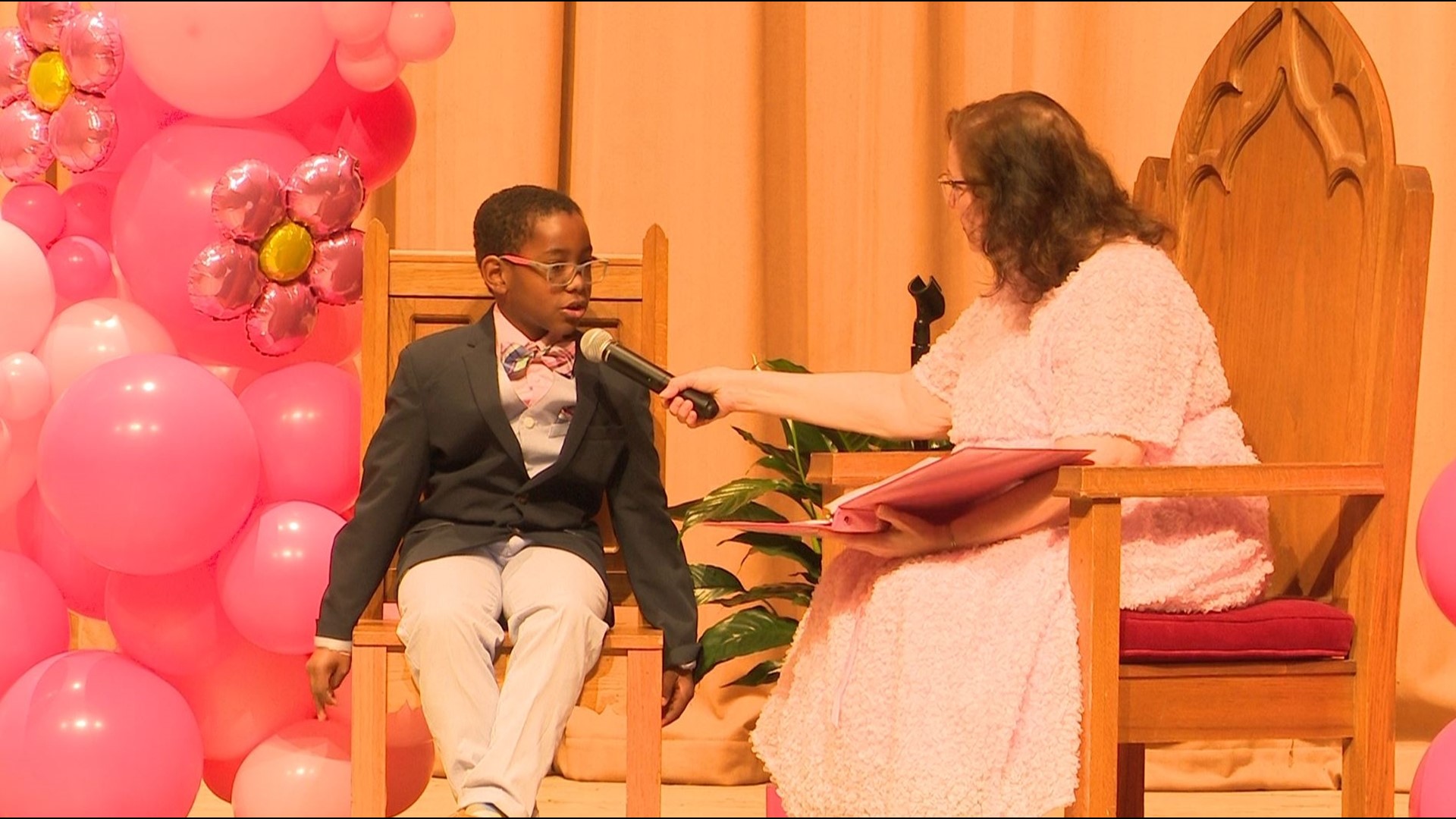 The kids were competing for a spot on the on the Royal Court, to serve at the Cherry Blossom Festival during March 15-24.