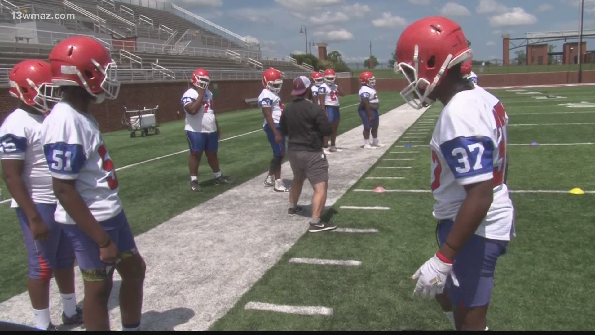 Offensive linemen at Freedom Field in Warner Robins are preparing to win games on Football Friday Nights