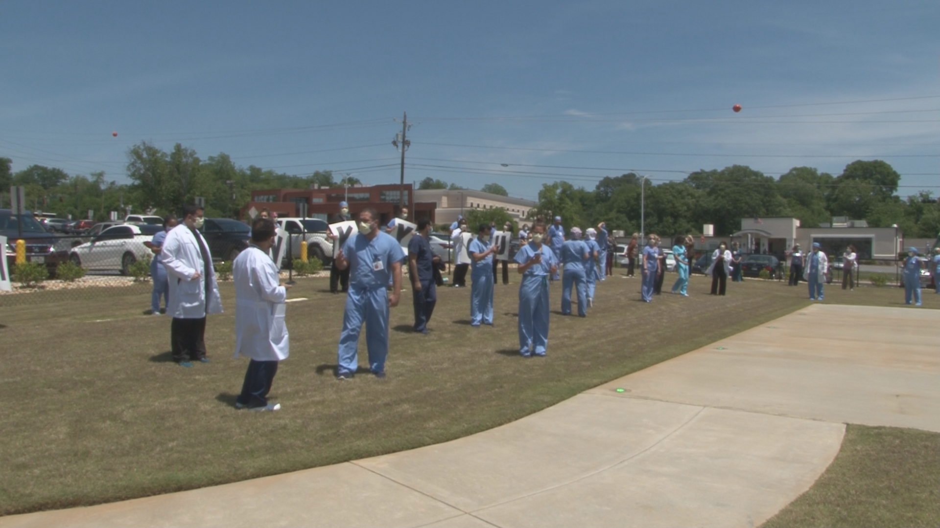 It was a salute to healthcare workers, first responders, and essential workers