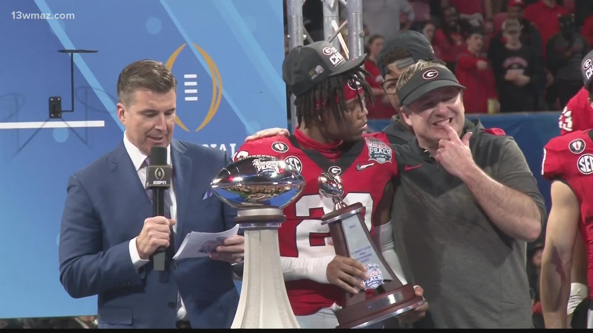 Bullard alongside Stetson Bennett took home a pair of MVP awards in the Peach Bowl and the national championship.