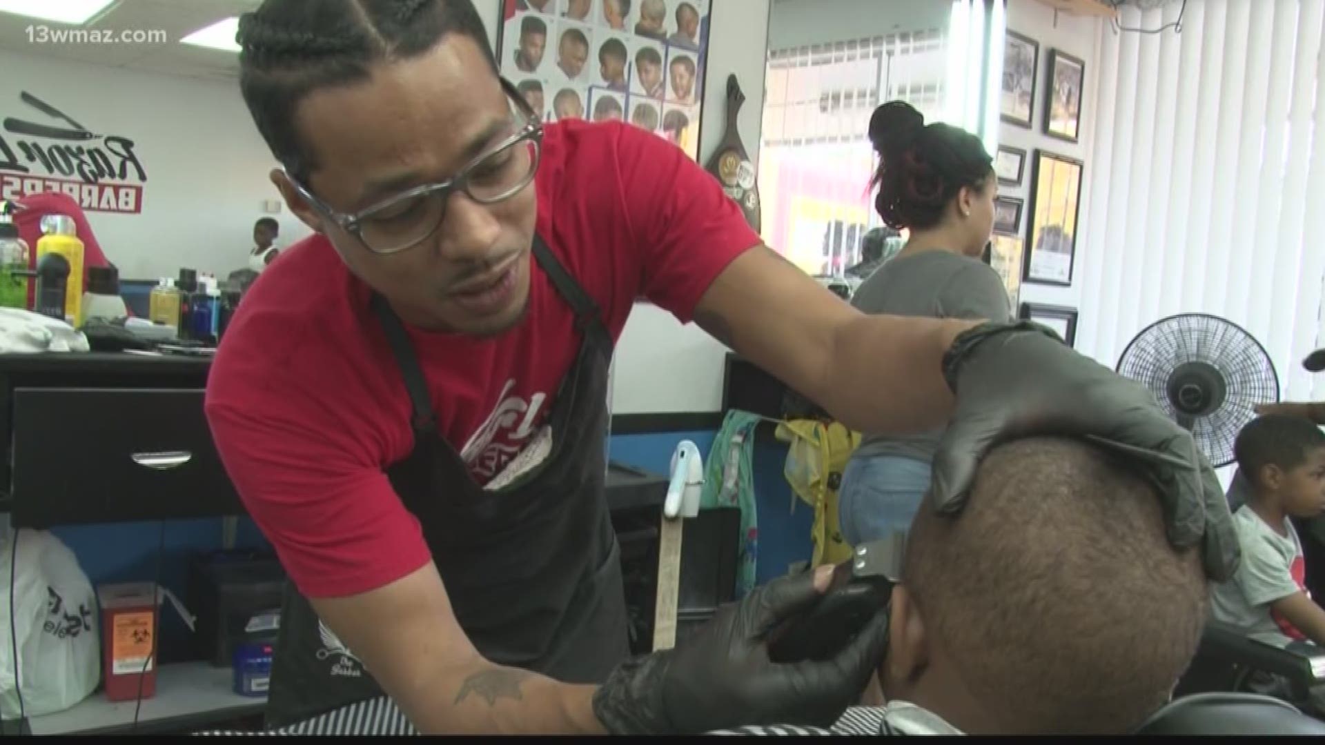 RazorLine Barbershop on Pio Nono Avenue in Macon hosted a back-to-school bash, giving free haircuts, supplies, and confidence to kids heading back to the classroom. This is their second annual bash.