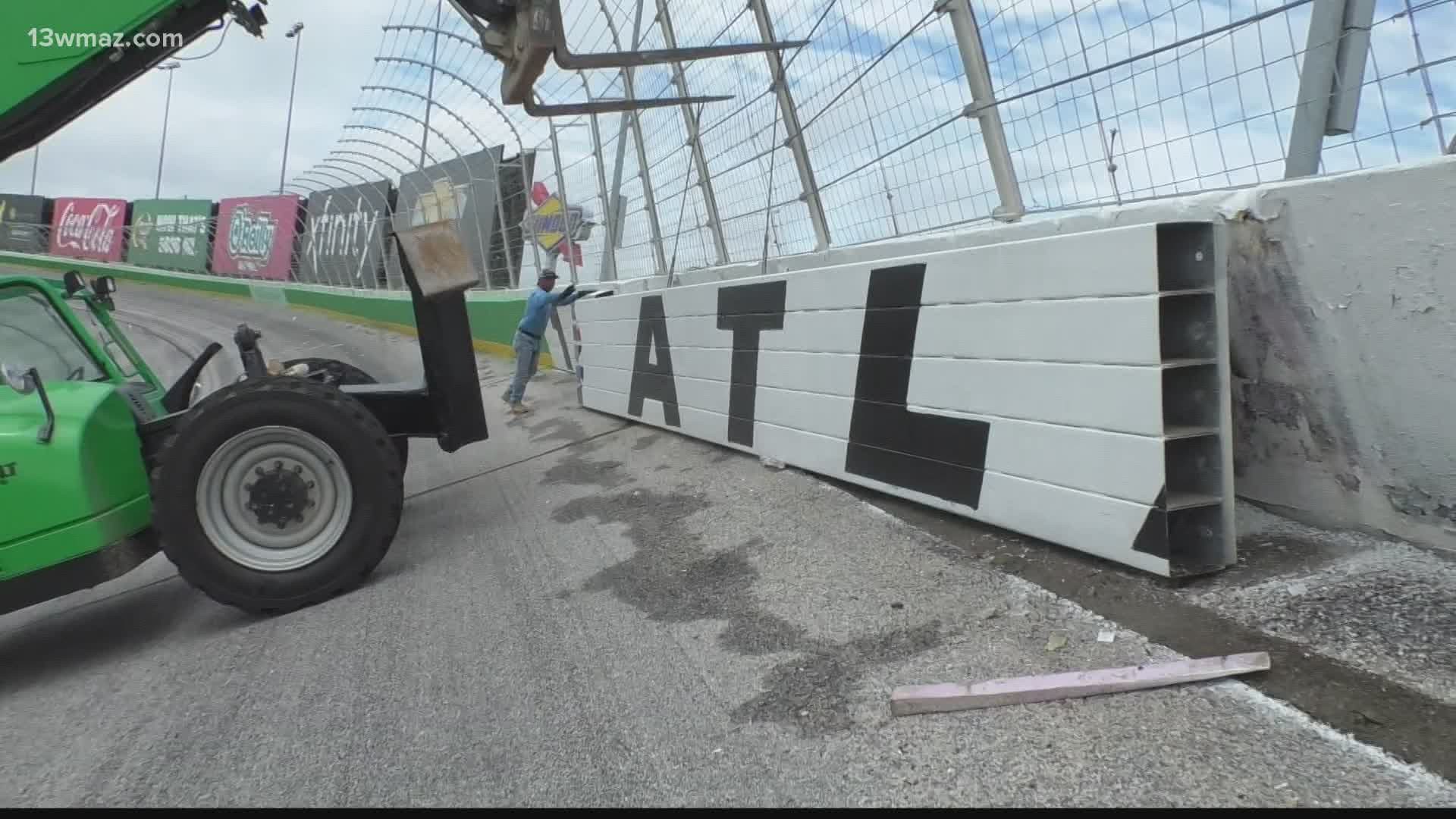 Atlanta Motor Speedway begins repaving their asphalt 13wmaz