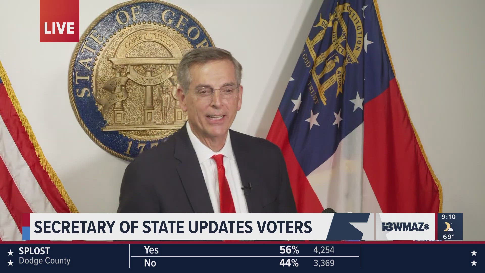 Georgia had over 1.2 million people vote on election day.