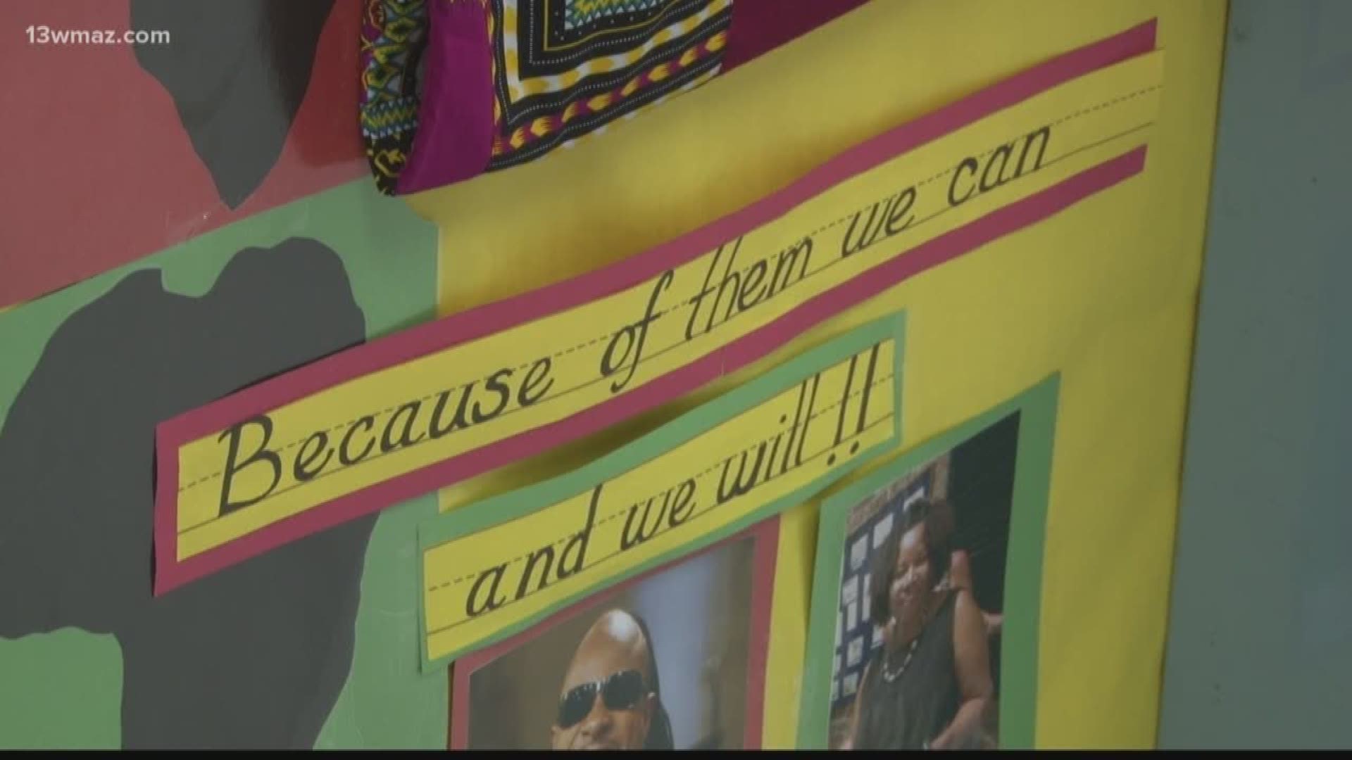 Class door decoration honors Black History Month