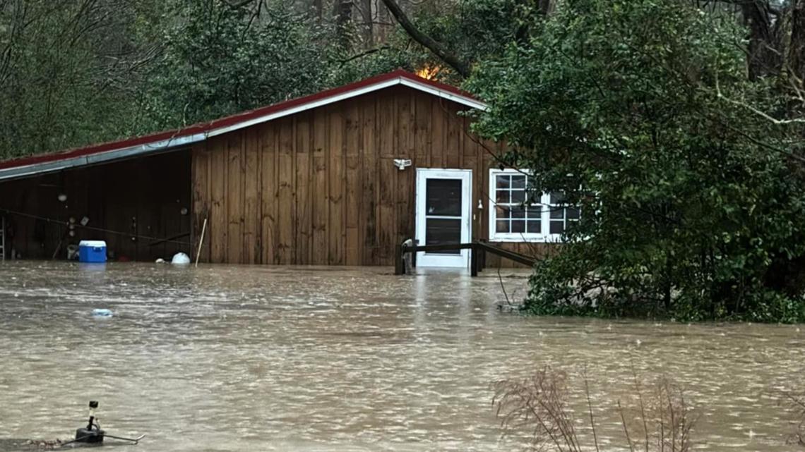 First responders perform water rescues after flooding in