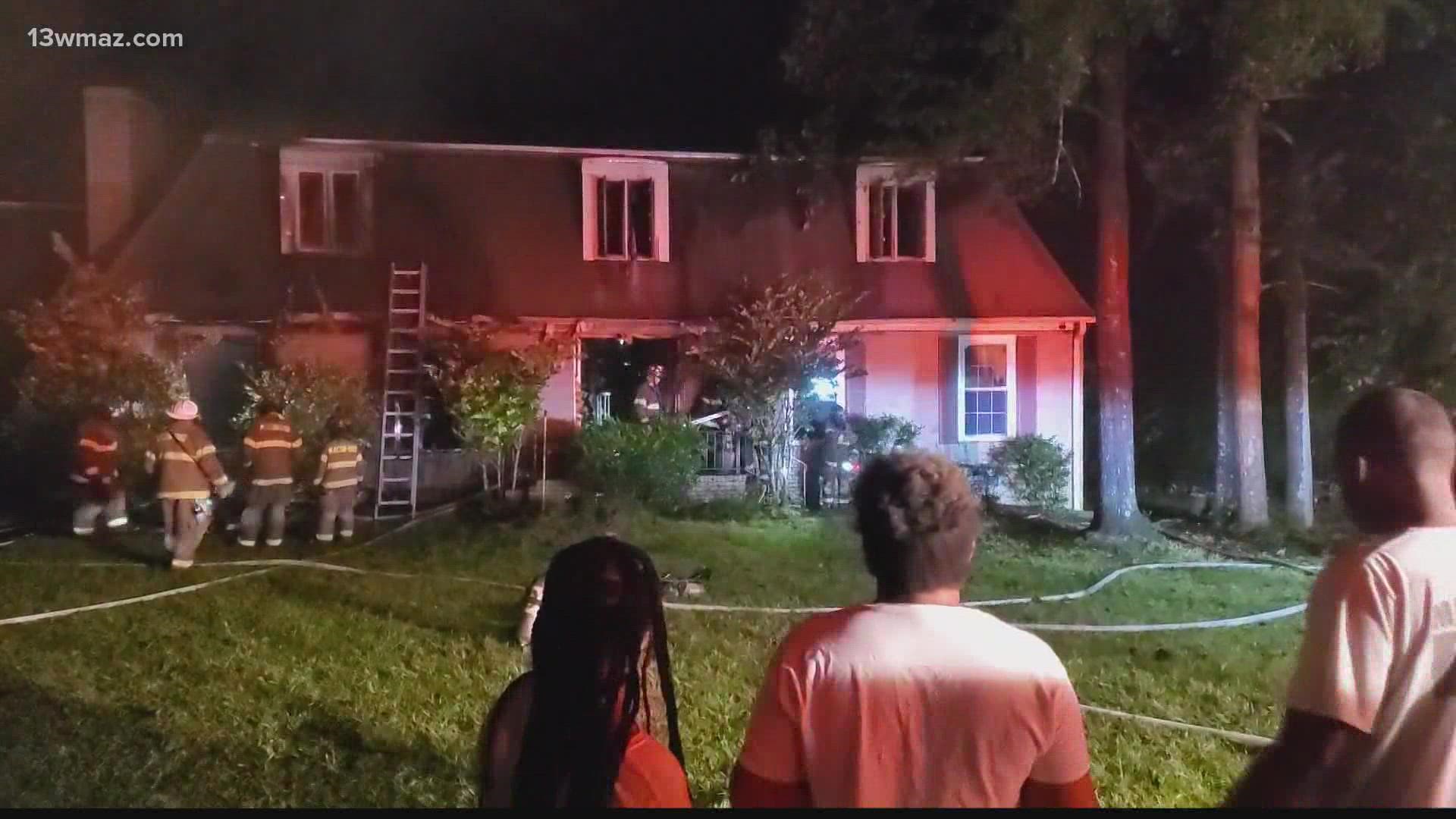 The home was empty when the fire began and no one was injured.