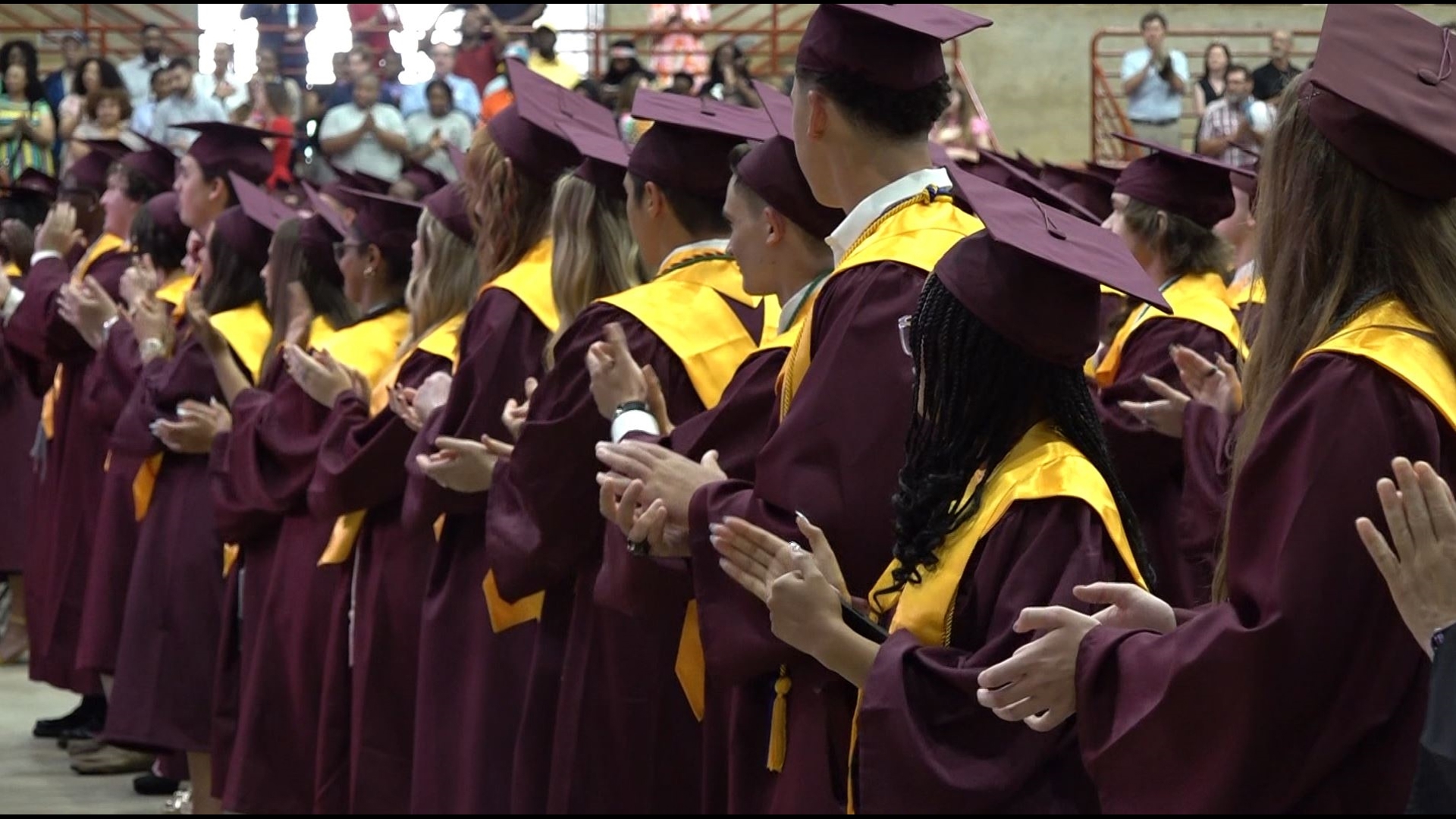 Families watched excitedly as over 354 graduates received their diplomas.
