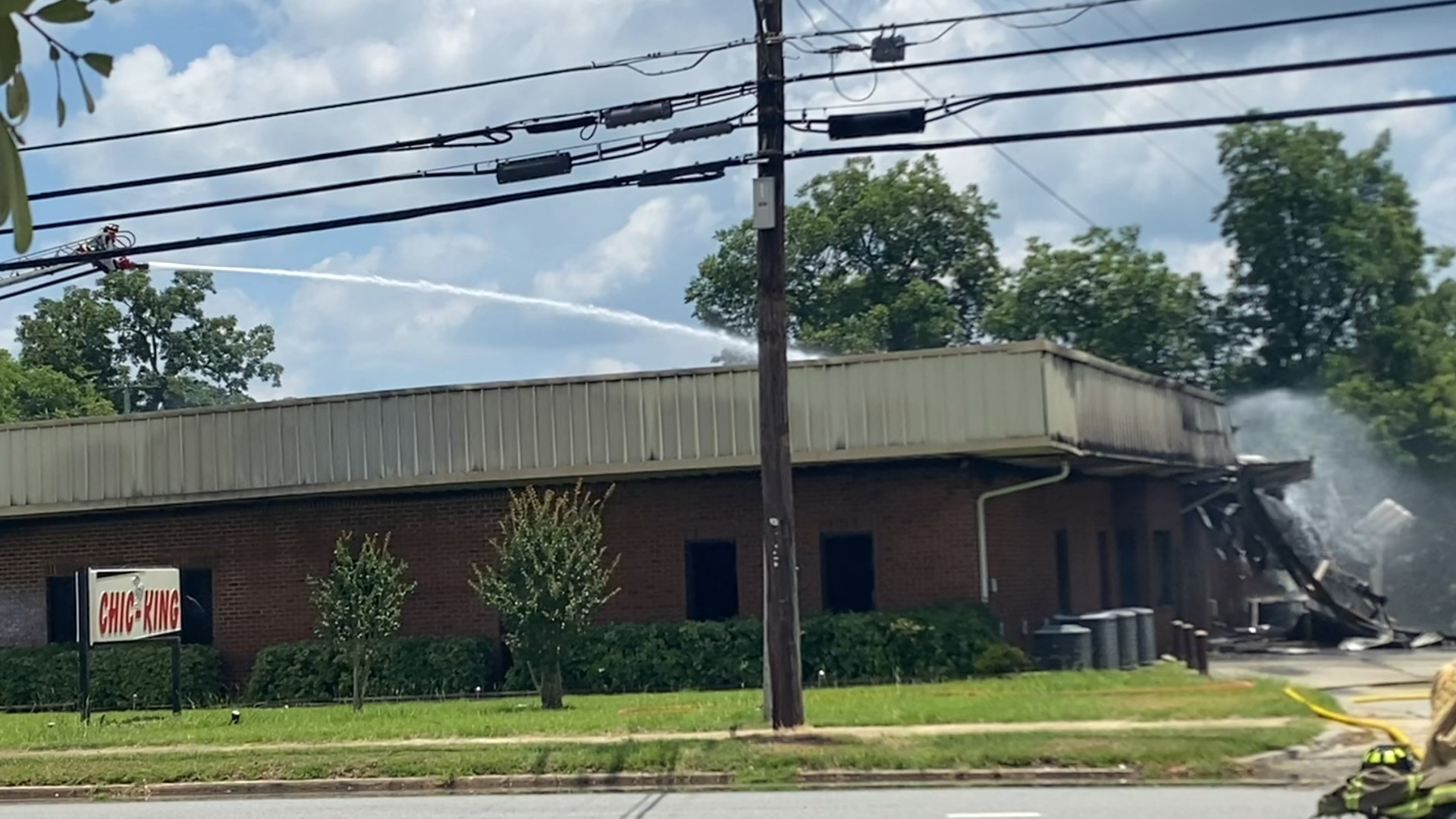 Chic King restaurant in Eastman, catches on fire