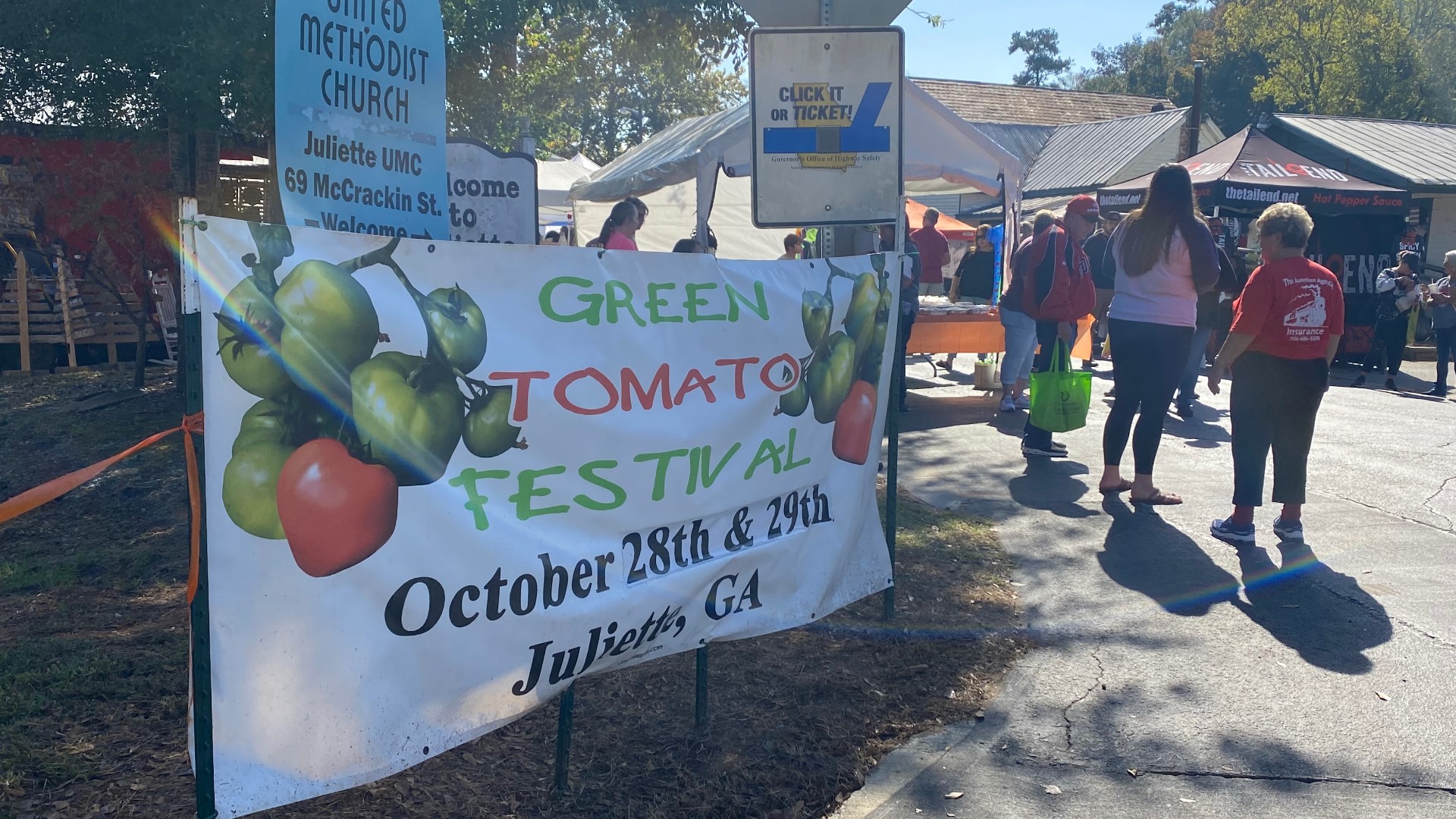 It was beautiful weather for folks to shop and stop at the Whistle Stop Café.