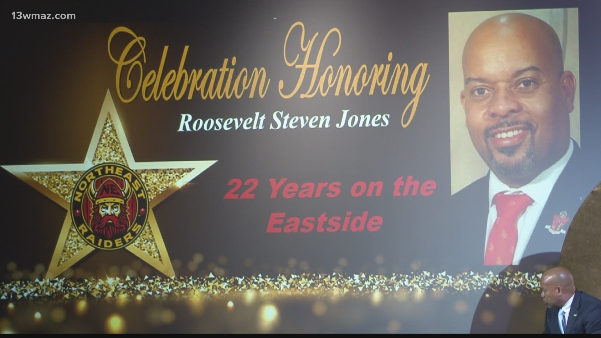 Friends, family, and staff showed their gratitude for the work Steven Jones did while at Northeast