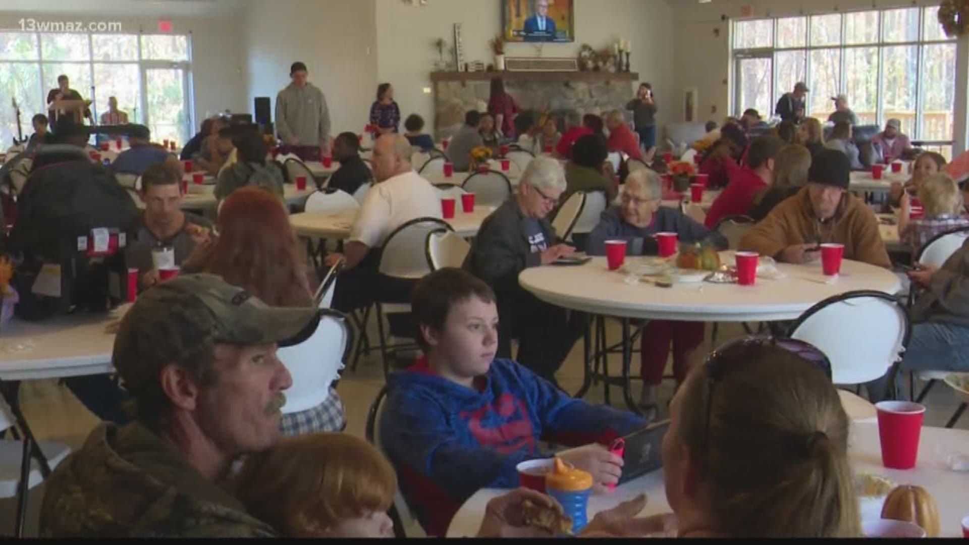 More than 1,300 people ate a hot Thanksgiving meal prepared from the Rescue Mission's new kitchen.