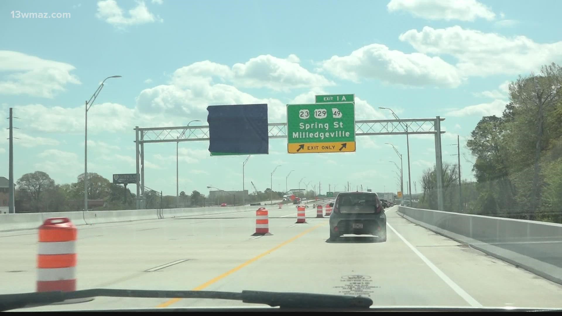 The Georgia Department of Transportation (GDOT) will be finishing up construction over the the bridge and by the 1A Spring Street exit on I-16 eastbound.