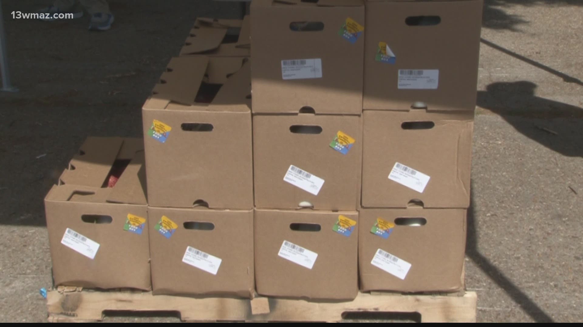 The Carl Vinson VA Medical Center gave away 150 boxes of food on Tuesday and plans to give away more.
