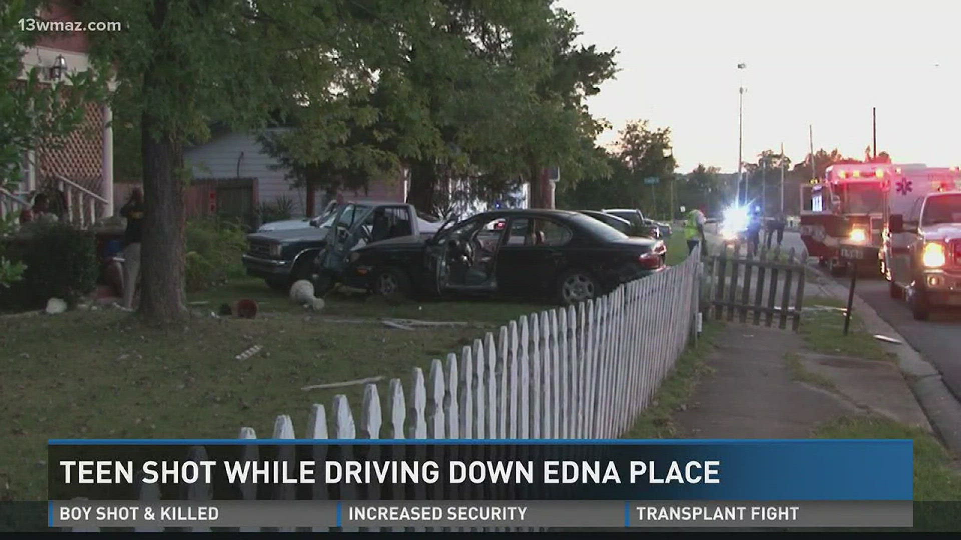 Man shot driving down Edna Place