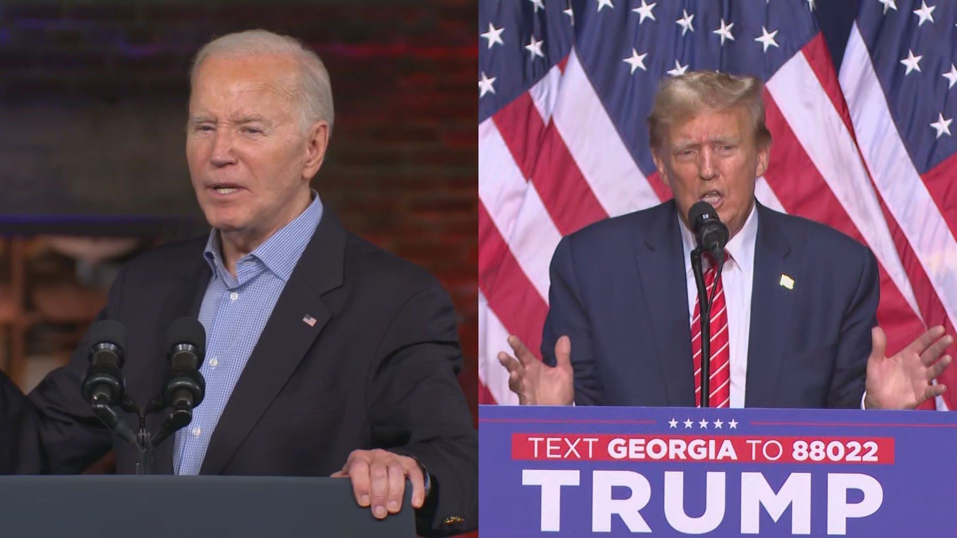 President Joe Biden and Former President Donald Trump campaigned in Georgia on Saturday.