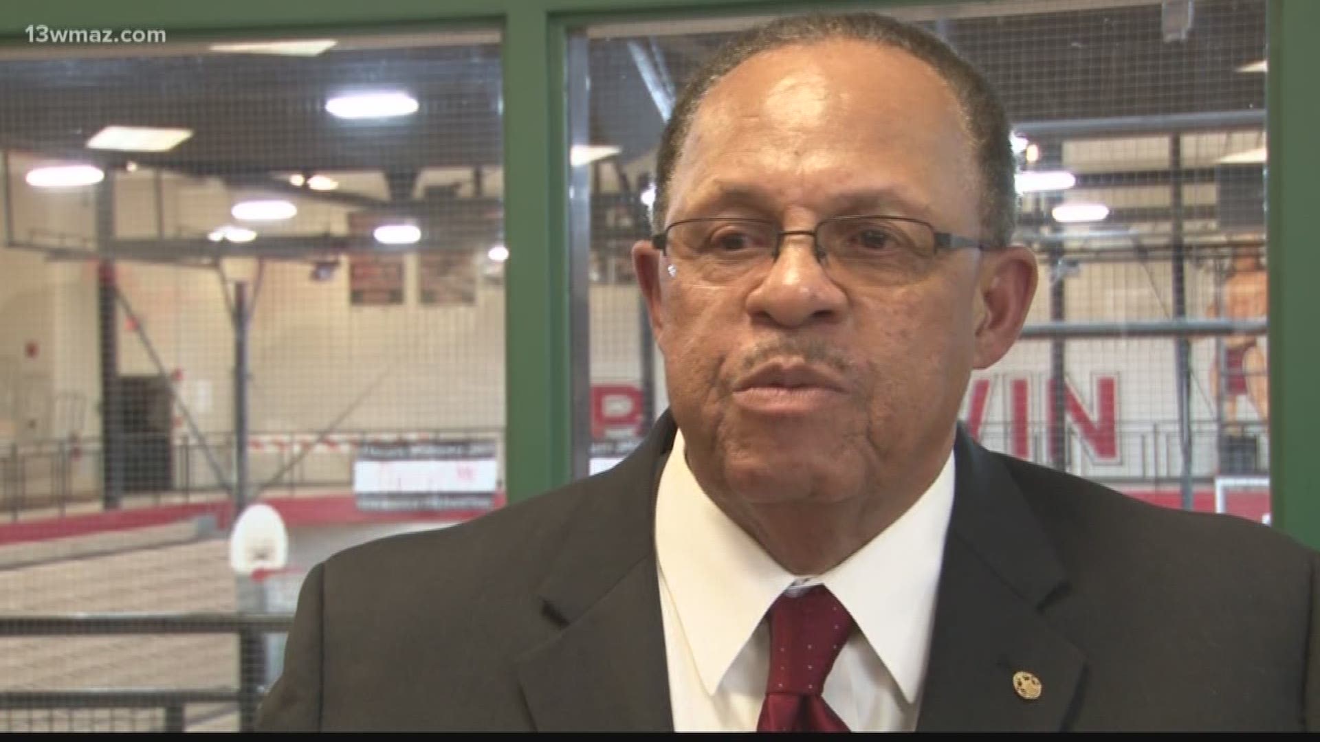 The gym was named after longtime boys head coach, James A. Lunsford.