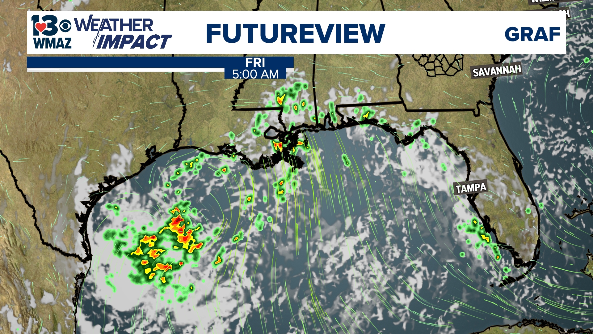 Tropical system may bring rain to Gulf Coast | 13wmaz.com