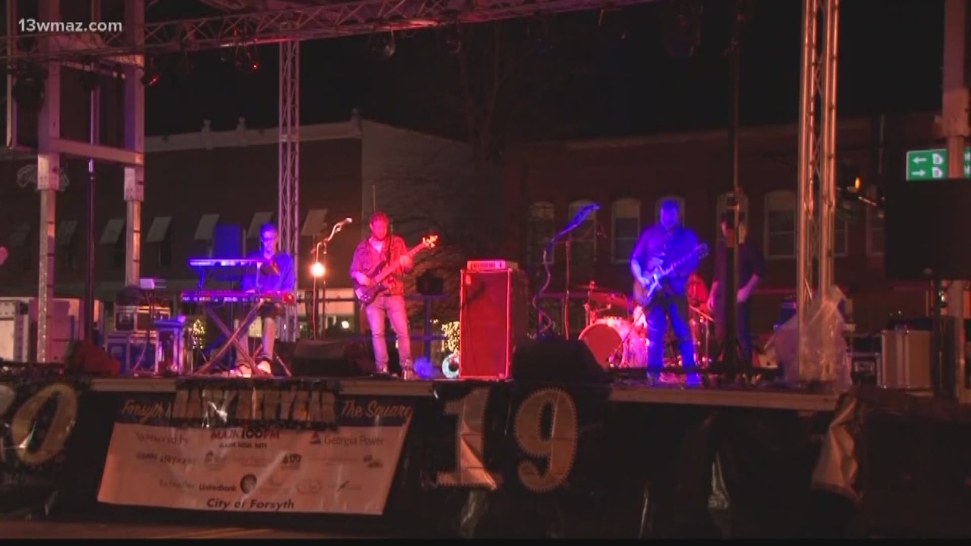 People in Monroe County gathered in Forsyth Town Square to spend time with family and watch the ball drop.