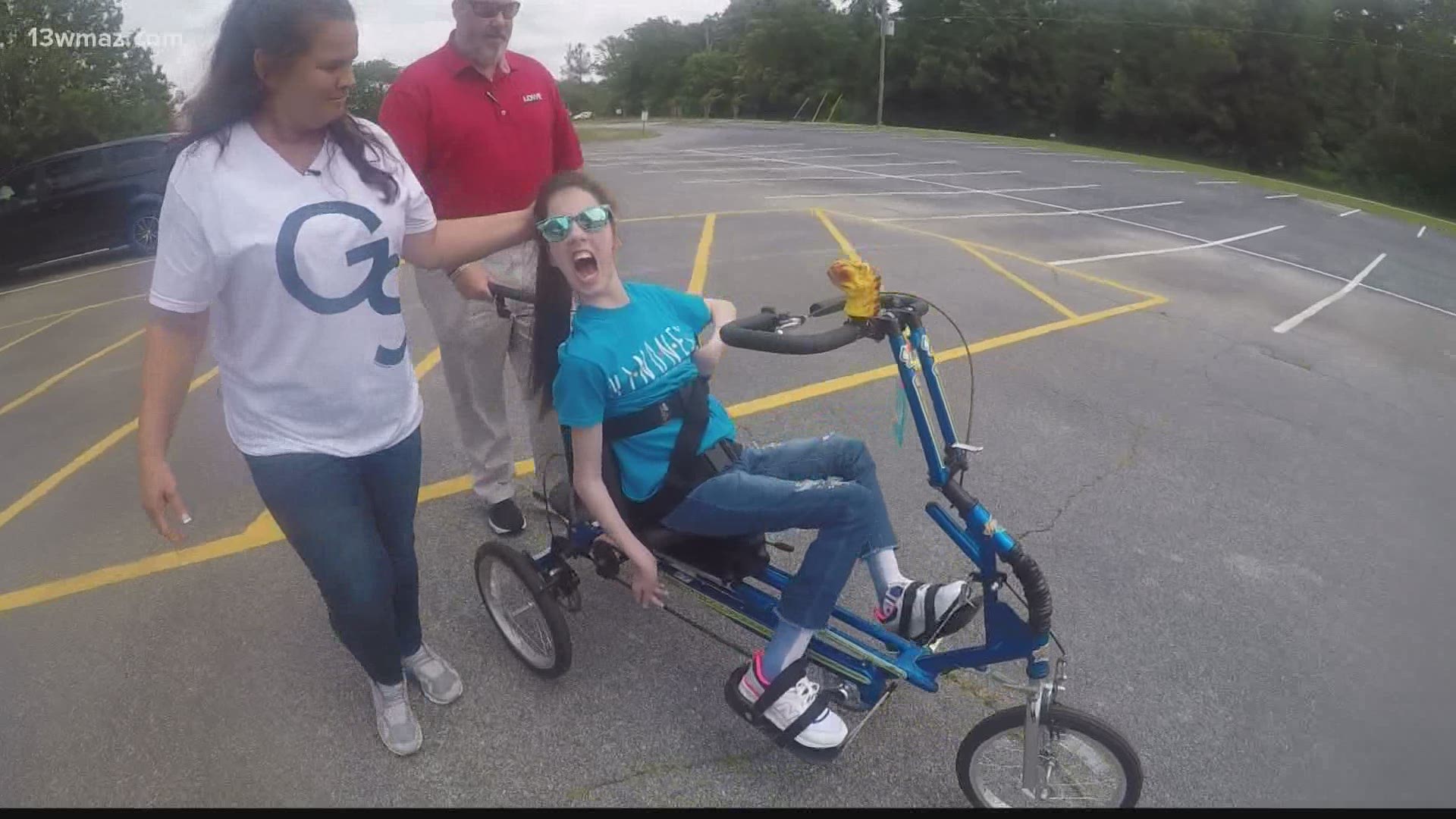 Riding a bike for the first time is a milestone for most children, but for one 15-year-old girl it wasn't even possible – until now.