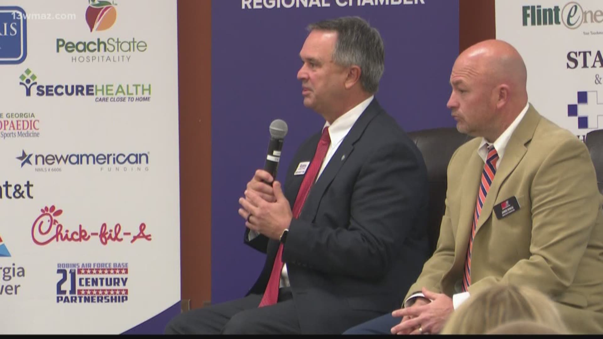 Two top Warner Robins officials briefed Houston  County leaders on the state of the International City Thursday morning. It happened at the Chamber of Commerce's monthly 'Eggs and Issues' event, and one of the leaders says Warner Robins may need to raise taxes.