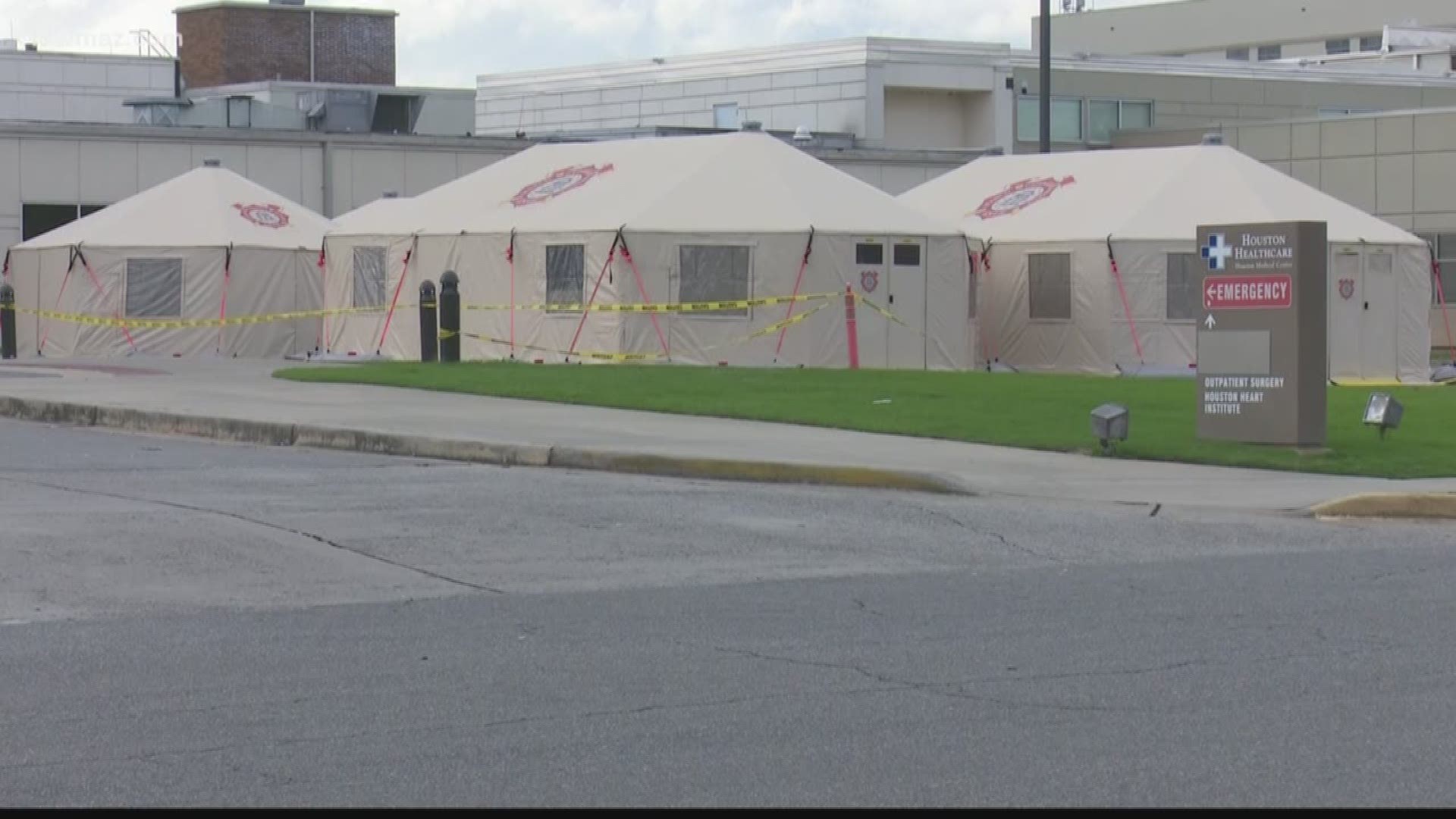 Many of you have been wondering about  tents set up outside Houston Medical Center's Emergency Room. Here's what they're used for.