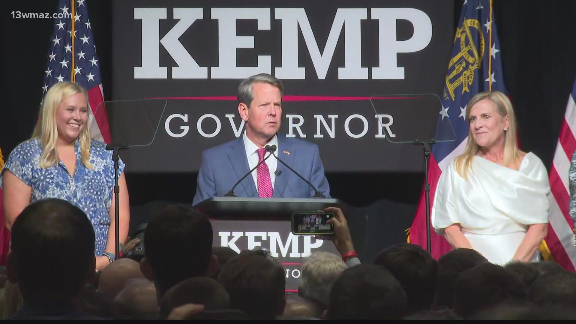 Kemp’s victory Tuesday sets up another general election race against Democrat Stacey Abrams, who was unopposed in her primary.